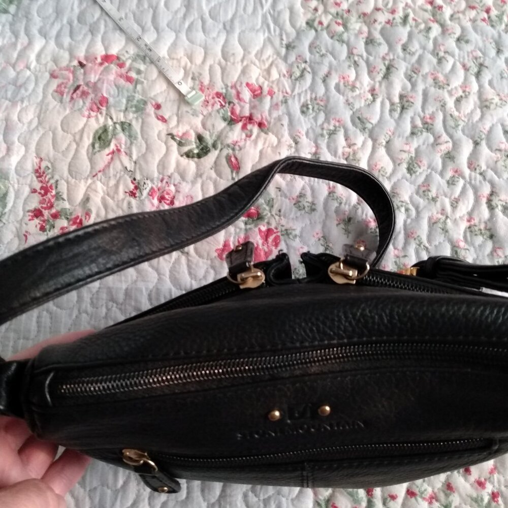 Black leather stone mountain bag - Picture 11 of 16